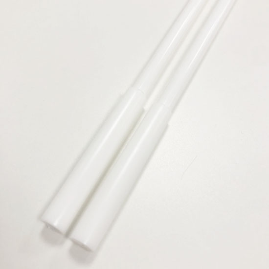 White plastic hard tube for folding bath barrel shaping strip