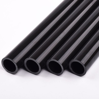 Black glossy PVC hard pipe 15*11mm