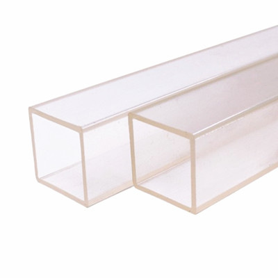 Transparent square PVC rigid pipe 20*20mm