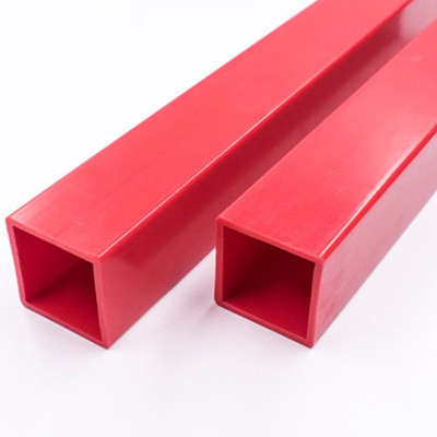 Red flame retardant PC square tube 22*22mm