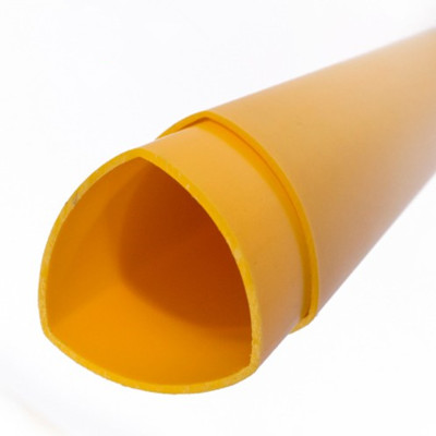 PC triangular tube with yellow drilling